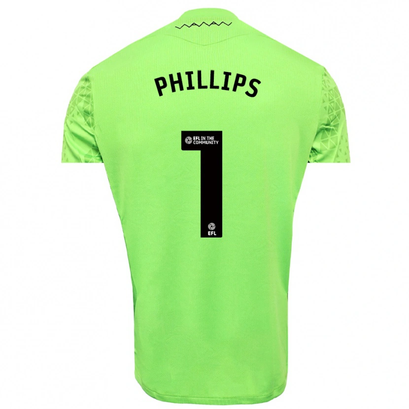 Danxen Women Jack Phillips #1 Lime Black Goalkeeper Jersey 2025/26 T-Shirt