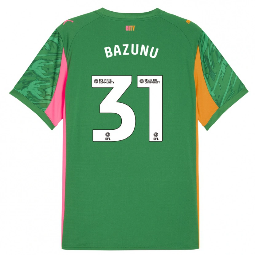 Danxen Women Gavin Bazunu #31 Green Orange Goalkeeper Jersey 2025/26 T-Shirt