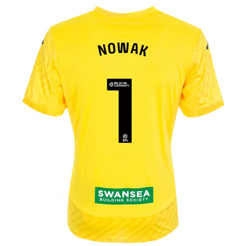 Danxen Women Jakub Nowak #1 Yellow Black Goalkeeper Jersey 2025/26 T-Shirt