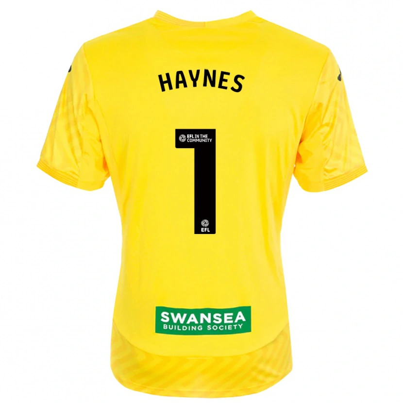 Danxen Women Charlie Haynes #1 Yellow Black Goalkeeper Jersey 2025/26 T-Shirt