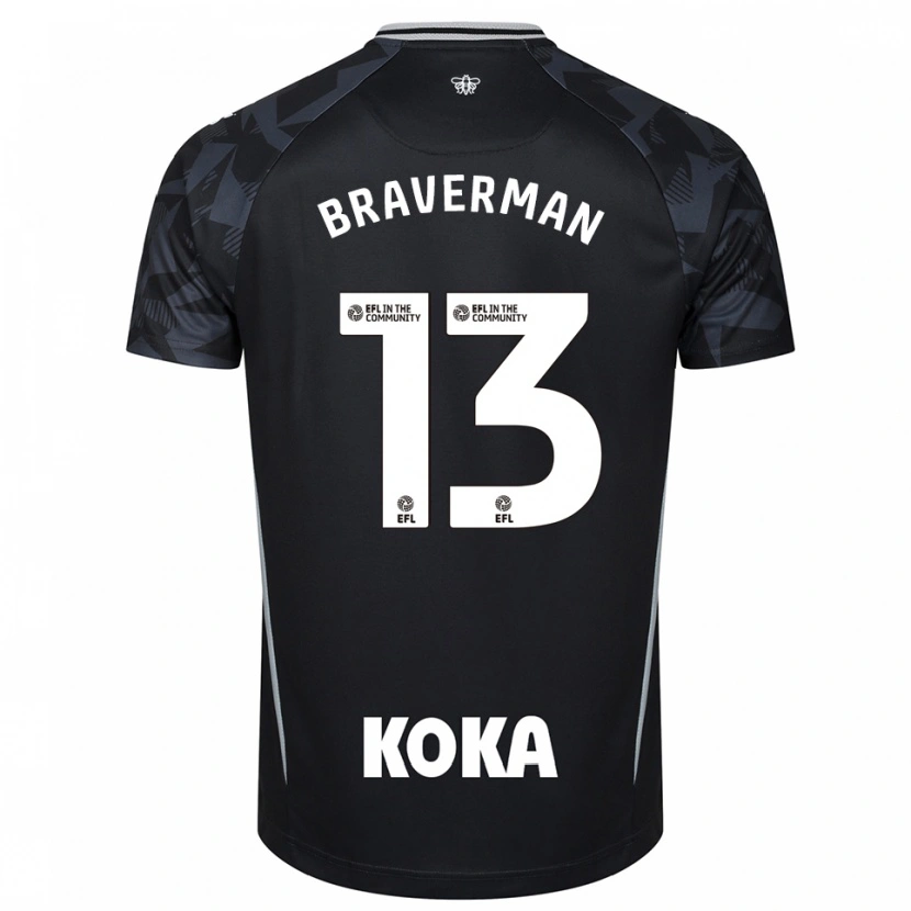 Danxen Women Zack Braverman #13 Black Blue Goalkeeper Jersey 2025/26 T-Shirt