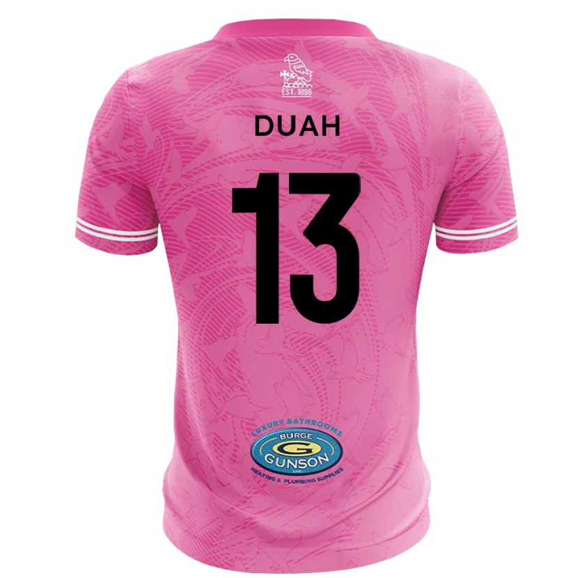 Danxen Women Enos Duah #13 Pink White Goalkeeper Jersey 2025/26 T-Shirt