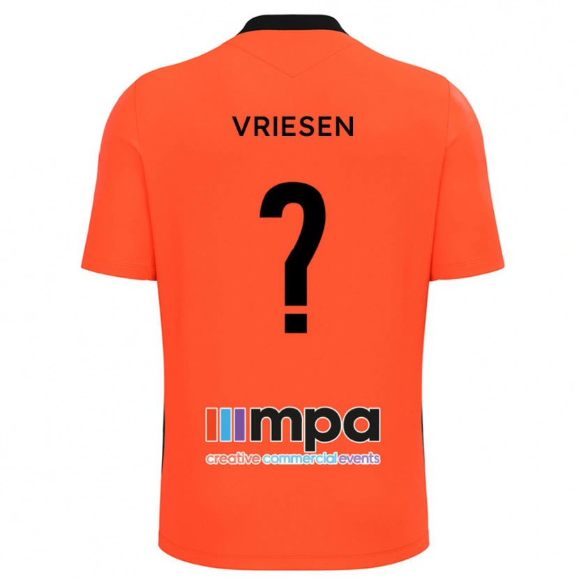 Danxen Women Fabian Vriesen #0 Orange Black Goalkeeper Jersey 2025/26 T-Shirt
