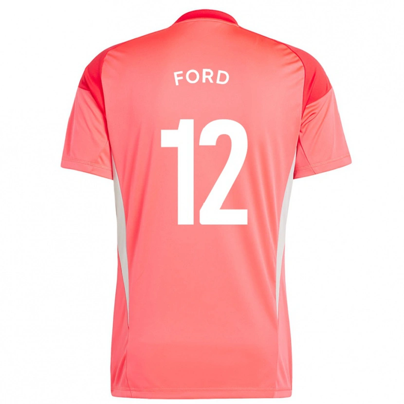 Danxen Women Nathaniel Ford #12 Orange Red Goalkeeper Jersey 2025/26 T-Shirt
