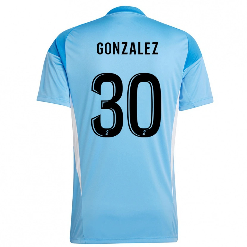 Danxen Women Matéo Gonzalez #30 Sky Blue White Goalkeeper Jersey 2025/26 T-Shirt