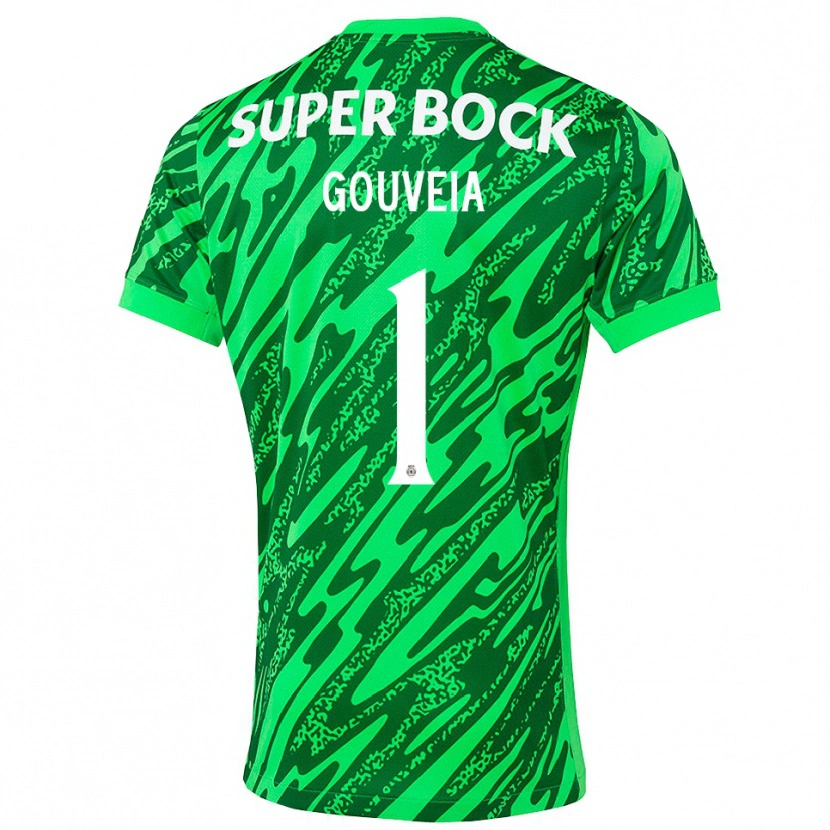 Danxen Women Miguel Gouveia #1 Green White Goalkeeper Jersey 2025/26 T-Shirt