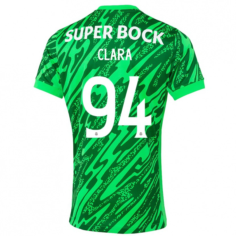Danxen Women Diogo Clara #94 Green White Goalkeeper Jersey 2025/26 T-Shirt
