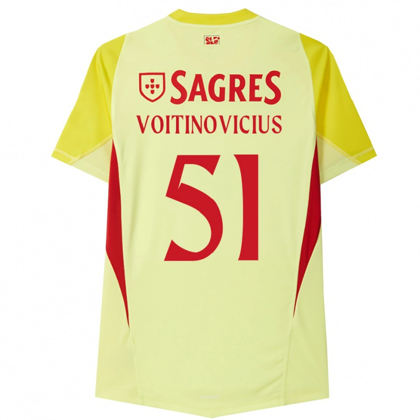 Danxen Women Arnas Voitinovičius #51 Yellow Red Goalkeeper Jersey 2025/26 T-Shirt