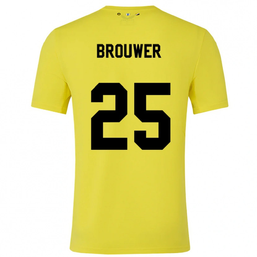 Danxen Women Michael Brouwer #25 Yellow Black Goalkeeper Jersey 2025/26 T-Shirt