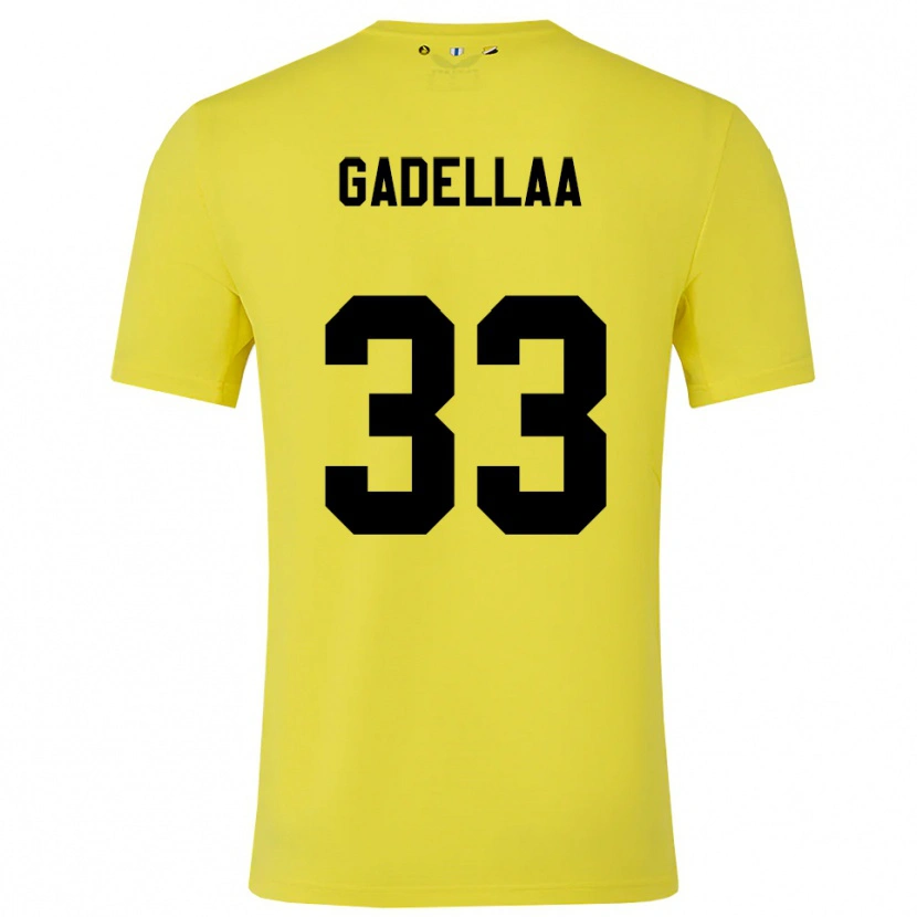 Danxen Women Kevin Gadellaa #33 Yellow Black Goalkeeper Jersey 2025/26 T-Shirt