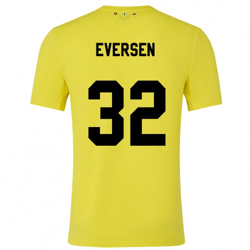 Danxen Women Justin Eversen #32 Yellow Black Goalkeeper Jersey 2025/26 T-Shirt