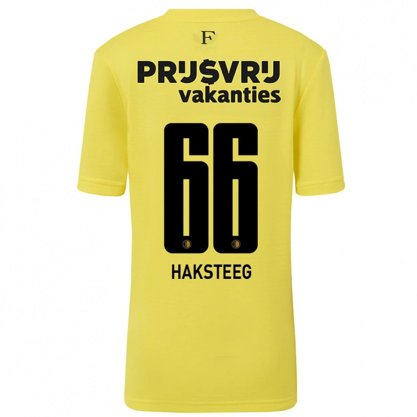 Danxen Women Tim Haksteeg #66 Yellow Black Goalkeeper Jersey 2025/26 T-Shirt