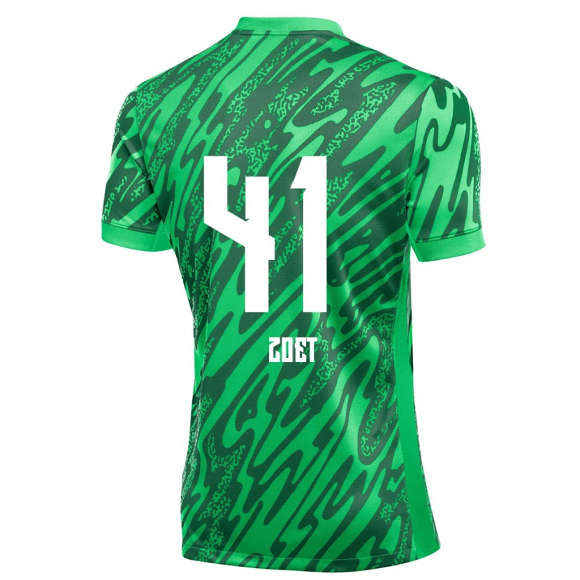 Danxen Women Jeroen Zoet #41 Green White Goalkeeper Jersey 2025/26 T-Shirt