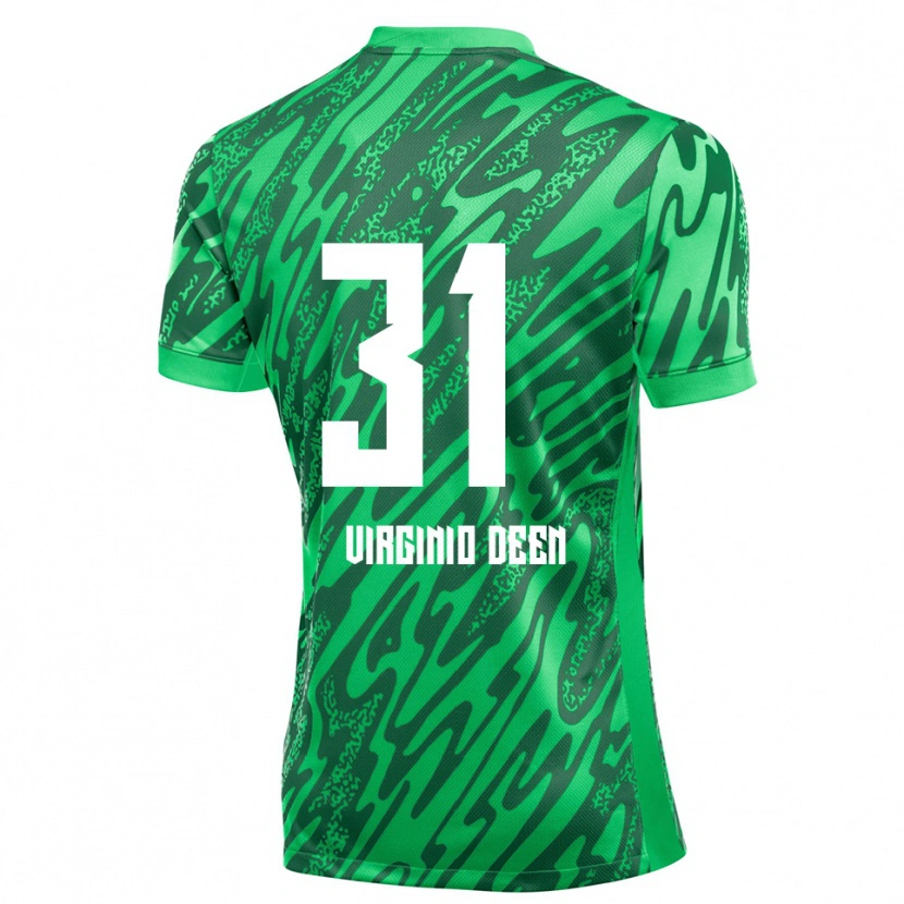 Danxen Women Daniël Virginio Deen #31 Green White Goalkeeper Jersey 2025/26 T-Shirt