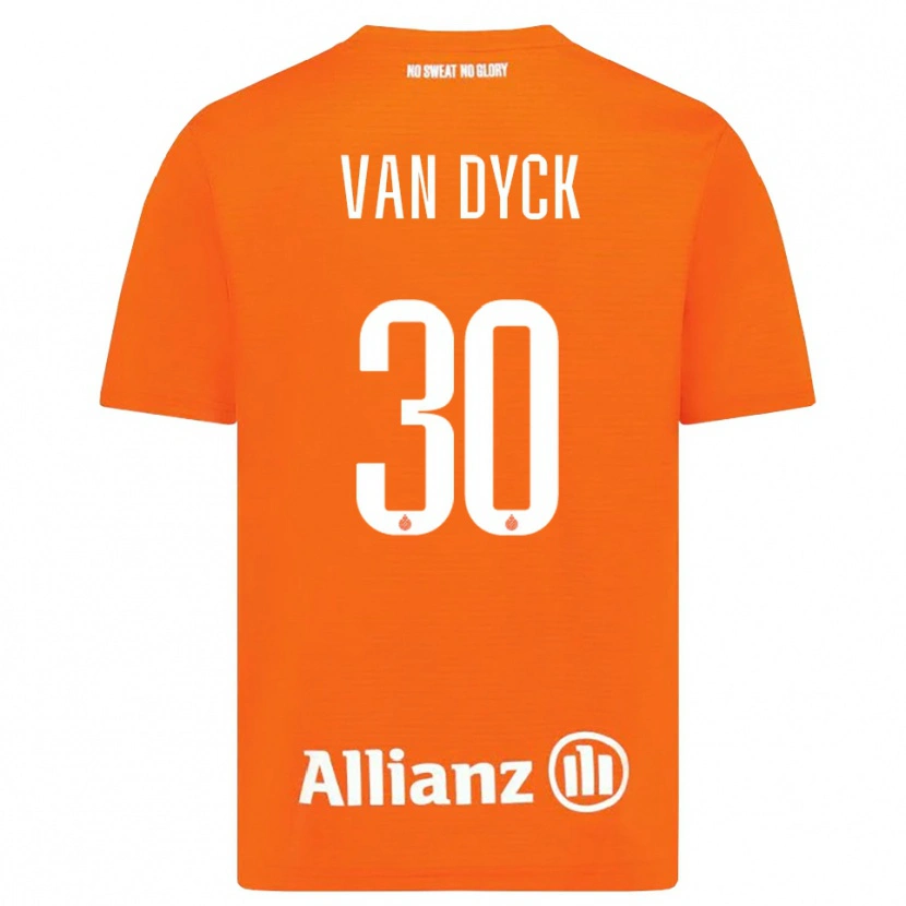 Danxen Women Nell Van Dyck #30 Orange White Goalkeeper Jersey 2025/26 T-Shirt