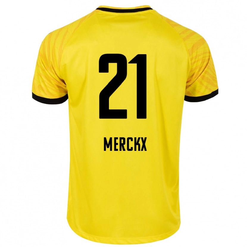 Danxen Women Matti Merckx #21 Yellow Black Goalkeeper Jersey 2025/26 T-Shirt