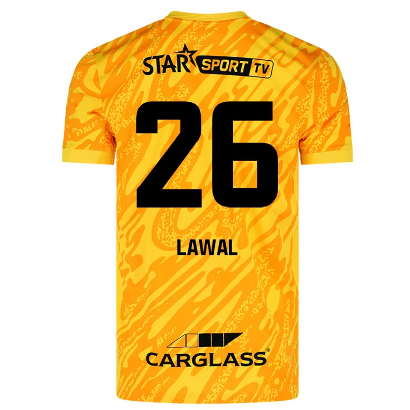 Danxen Women Tobias Lawal #26 Orange Yellow Black Goalkeeper Jersey 2025/26 T-Shirt