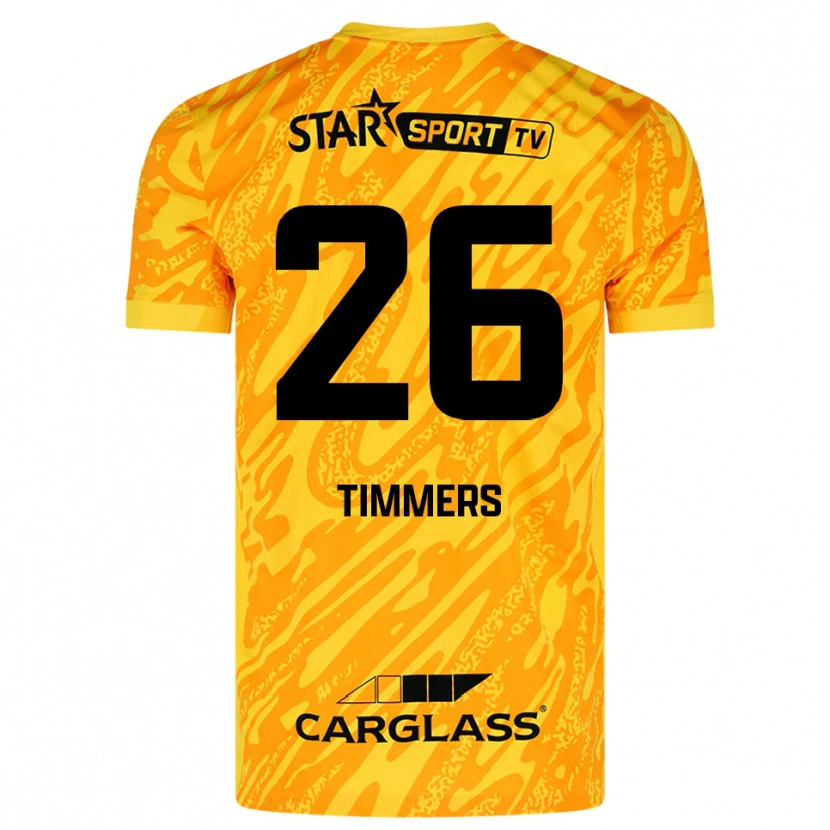 Danxen Women Sebastiaan Timmers #26 Orange Yellow Black Goalkeeper Jersey 2025/26 T-Shirt