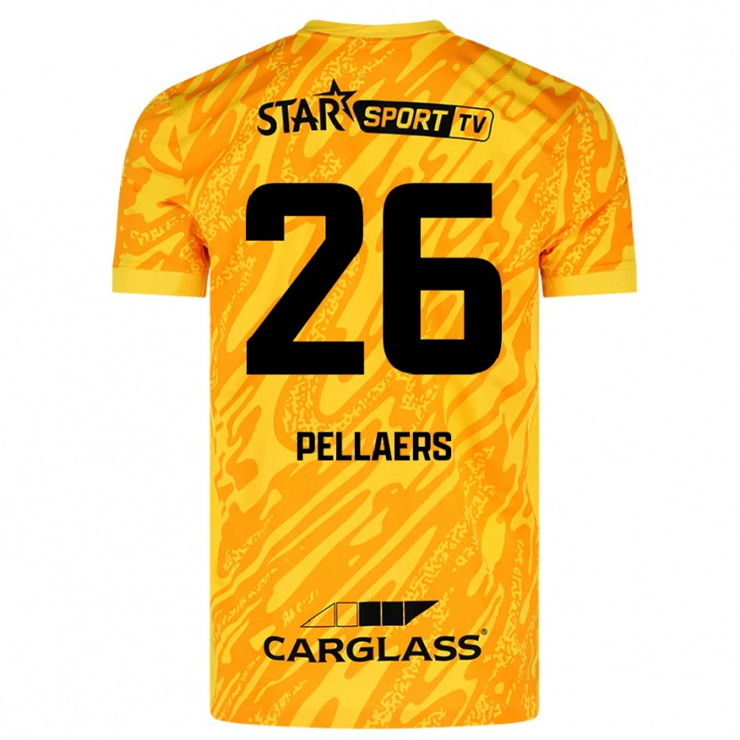 Danxen Women Amanuel Pellaers #26 Orange Yellow Black Goalkeeper Jersey 2025/26 T-Shirt