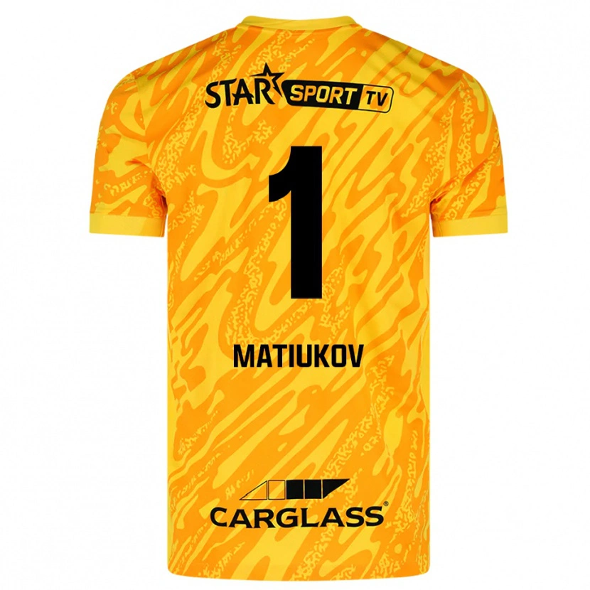 Danxen Women Platon Matiukov #1 Orange Yellow Black Goalkeeper Jersey 2025/26 T-Shirt