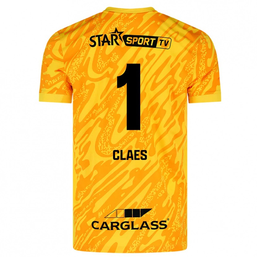 Danxen Women Mirthe Claes #1 Orange Yellow Black Goalkeeper Jersey 2025/26 T-Shirt
