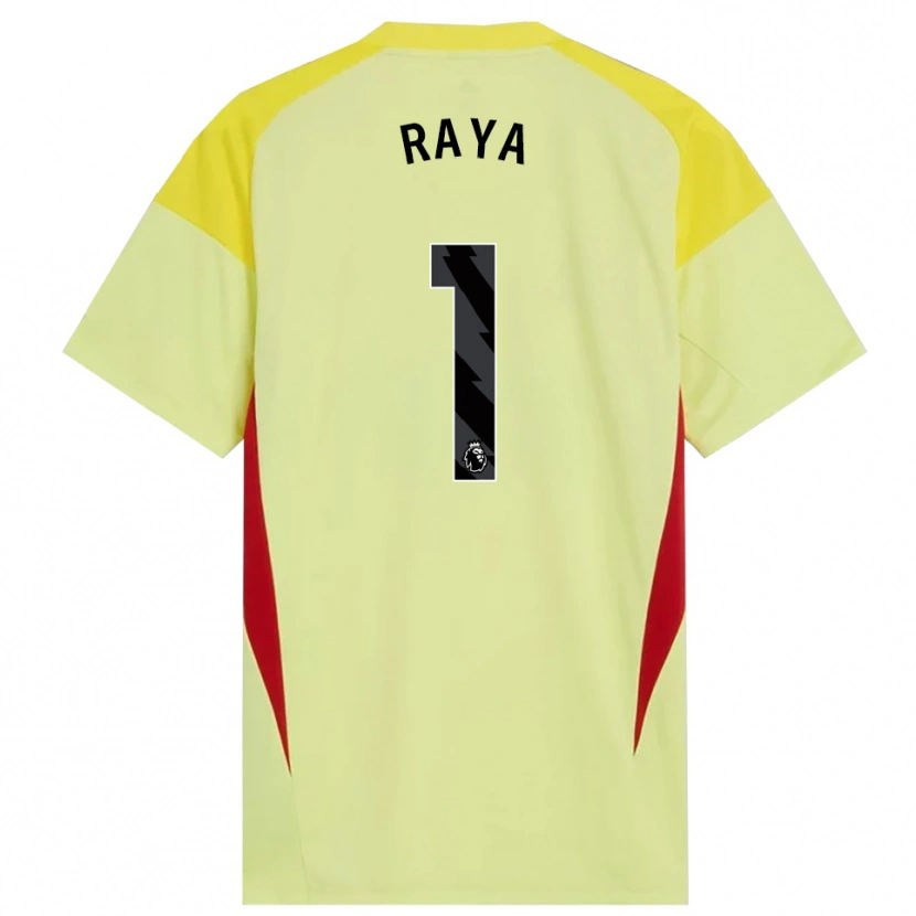 Danxen Women David Raya #1 Yellow Red Black Goalkeeper Jersey 2025/26 T-Shirt