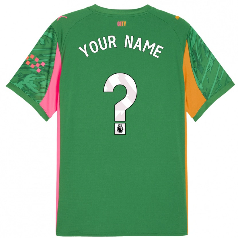Danxen Women Manchester City Green Orange Goalkeeper Jersey 2025/26 T-Shirt