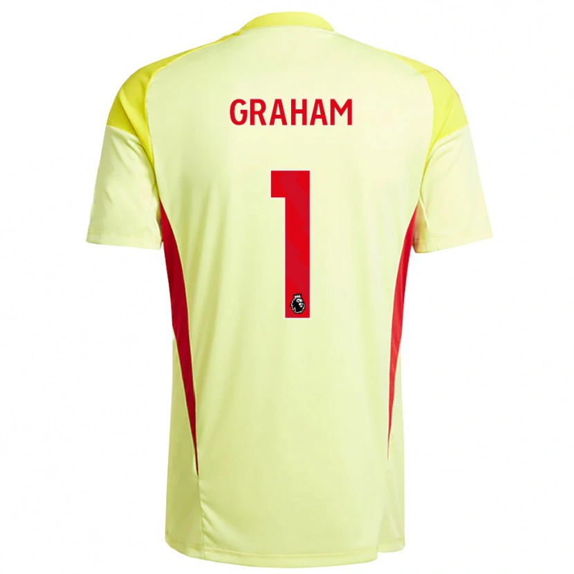 Danxen Women Ally Graham #1 Light Yellow Orange Goalkeeper Jersey 2025/26 T-Shirt