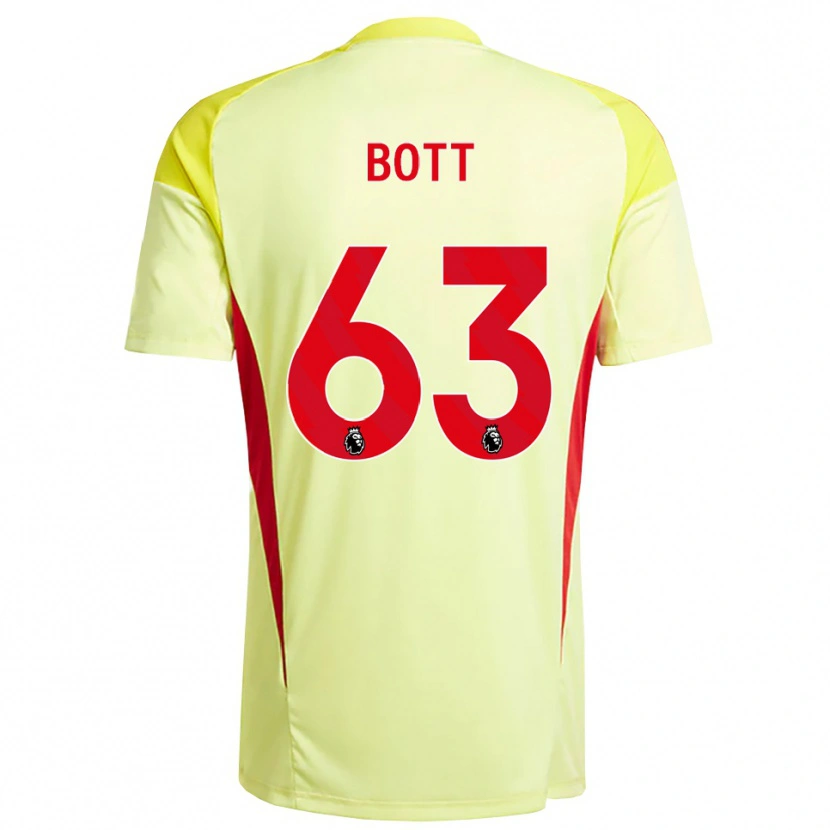 Danxen Women Aaron Bott #63 Light Yellow Orange Goalkeeper Jersey 2025/26 T-Shirt