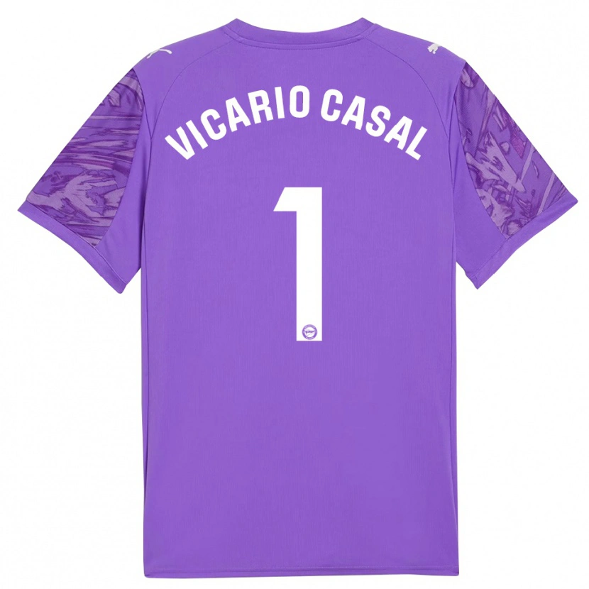 Danxen Women Jimena Vicario Casal #1 Purple White Goalkeeper Jersey 2025/26 T-Shirt