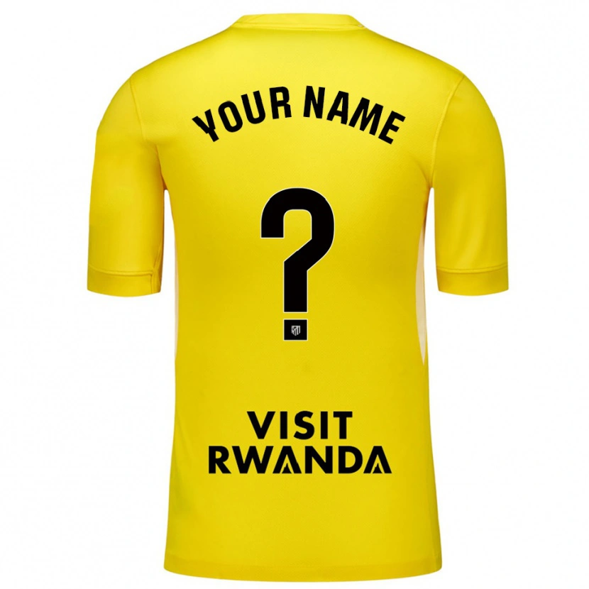 Danxen Women Atletico Madrid Yellow Black Goalkeeper Jersey 2025/26 T-Shirt