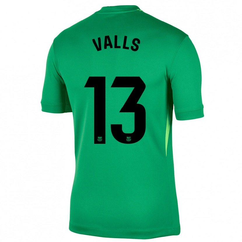 Danxen Women Gerard Valls #13 Green Black Goalkeeper Jersey 2025/26 T-Shirt