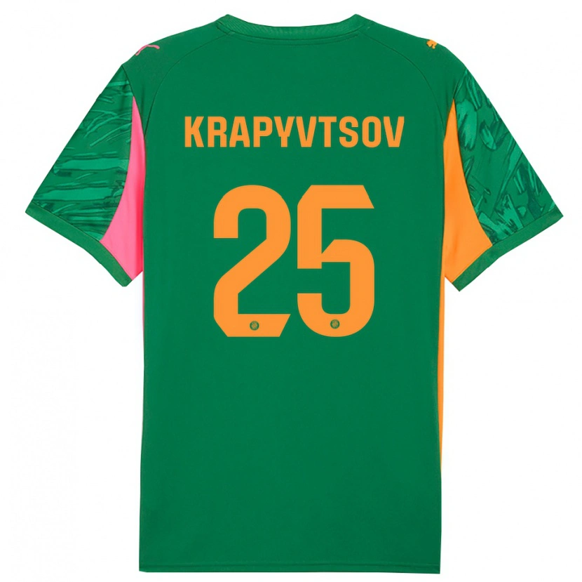 Danxen Women Vladyslav Krapyvtsov #25 Green Orange Goalkeeper Jersey 2025/26 T-Shirt