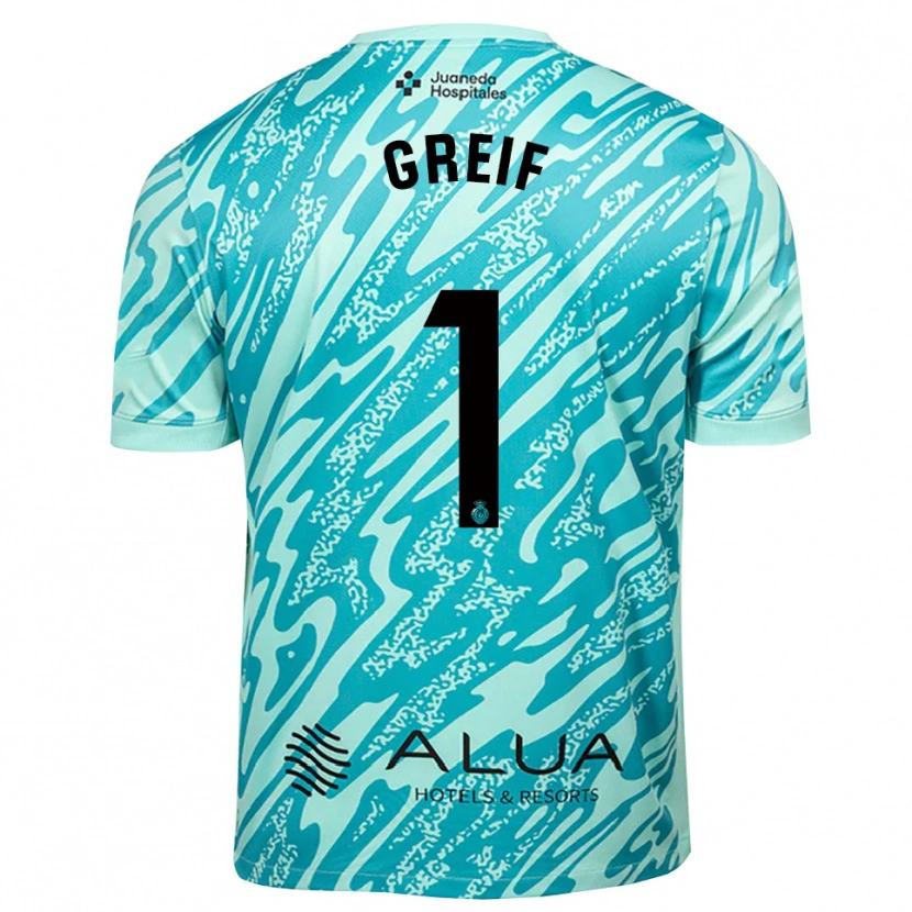 Danxen Women Dominik Greif #1 Cyan Black Goalkeeper Jersey 2025/26 T-Shirt
