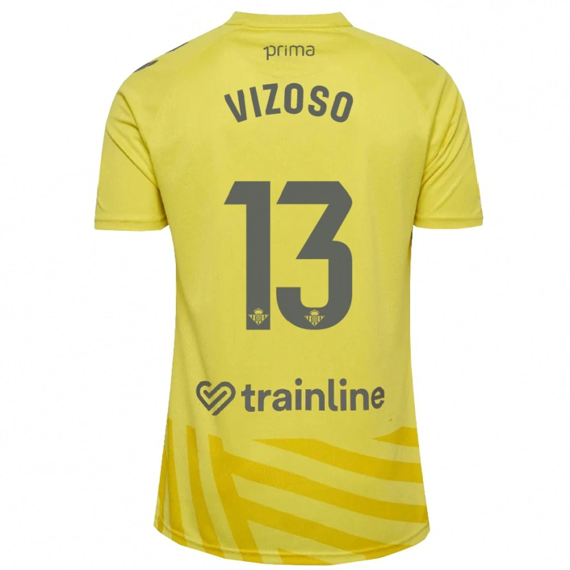 Danxen Women Paula Vizoso #13 Yellow Gray Goalkeeper Jersey 2025/26 T-Shirt