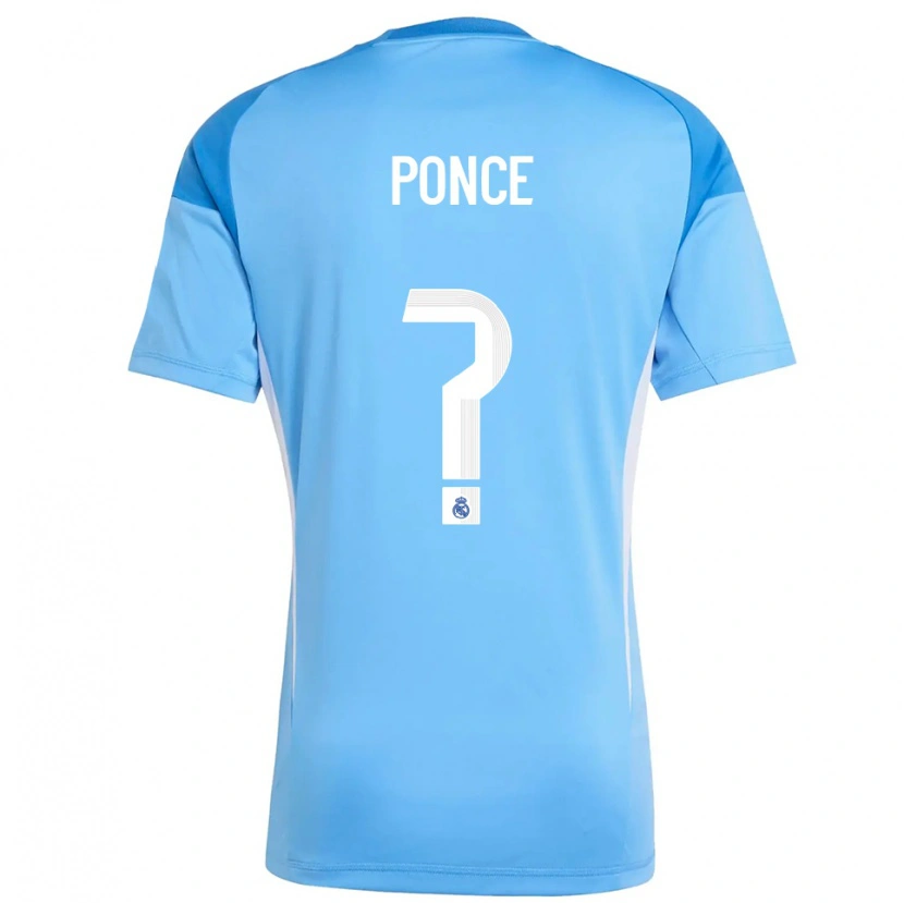Danxen Women Guille Ponce #0 Sky Blue White Goalkeeper Jersey 2025/26 T-Shirt