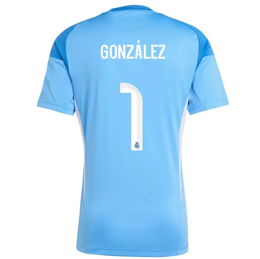 Danxen Women Álvaro González #1 Sky Blue White Goalkeeper Jersey 2025/26 T-Shirt