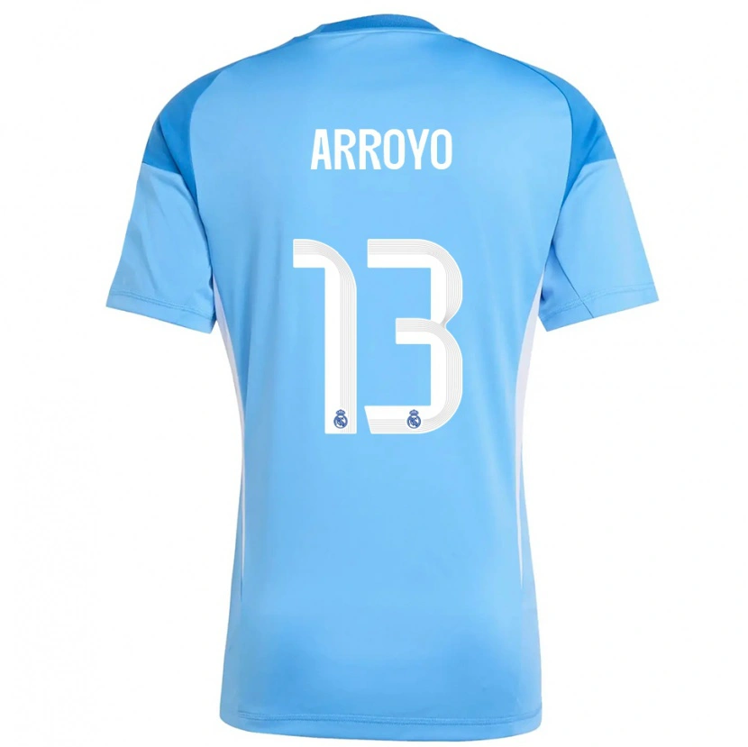 Danxen Women Diego Arroyo #13 Sky Blue White Goalkeeper Jersey 2025/26 T-Shirt