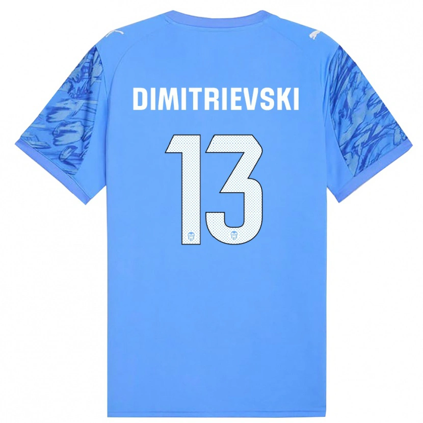 Danxen Women Stole Dimitrievski #13 Blue White Goalkeeper Jersey 2025/26 T-Shirt
