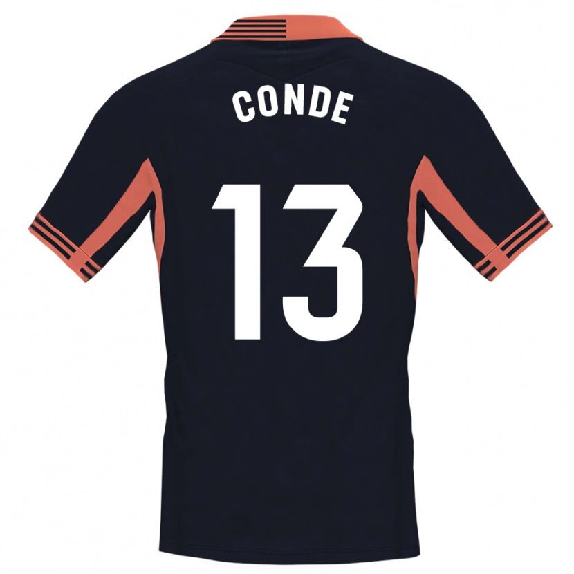 Danxen Women Diego Conde #13 Black White Orange Goalkeeper Jersey 2025/26 T-Shirt