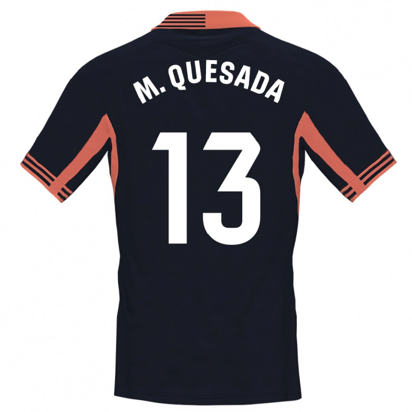 Danxen Women Montserrat Quesada Carrasco #13 Black White Orange Goalkeeper Jersey 2025/26 T-Shirt