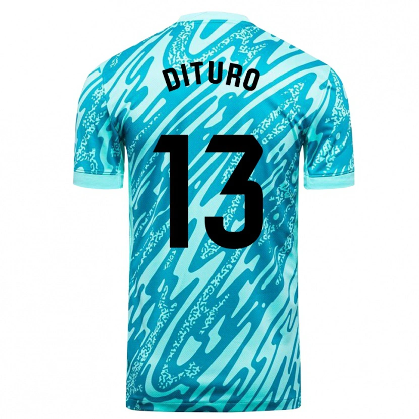 Danxen Women Matías Dituro #13 Sky Blue White Goalkeeper Jersey 2025/26 T-Shirt