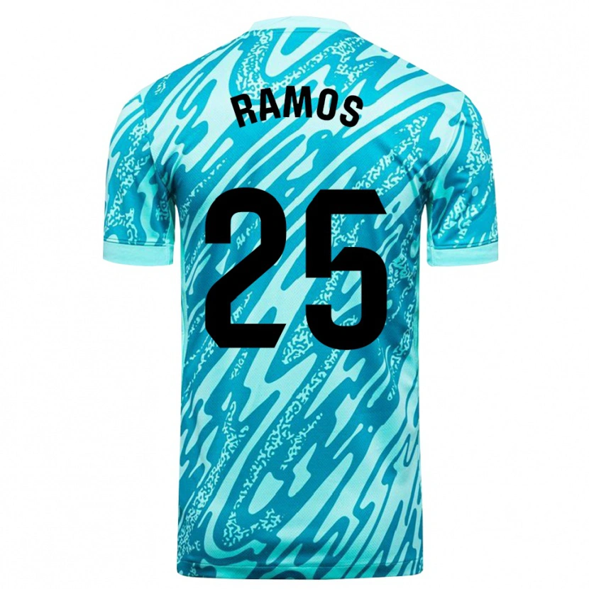 Danxen Women Alejandro Ramos #25 Sky Blue White Goalkeeper Jersey 2025/26 T-Shirt