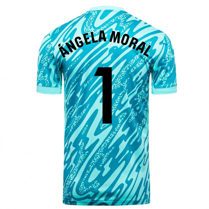 Danxen Women Ángela Moral Ferrer #1 Sky Blue White Goalkeeper Jersey 2025/26 T-Shirt