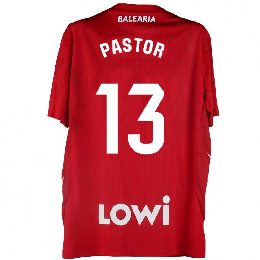 Danxen Women Alfonso Pastor #13 Red White Goalkeeper Jersey 2025/26 T-Shirt
