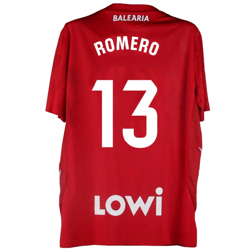 Danxen Women Cayetano Romero #13 Red White Goalkeeper Jersey 2025/26 T-Shirt