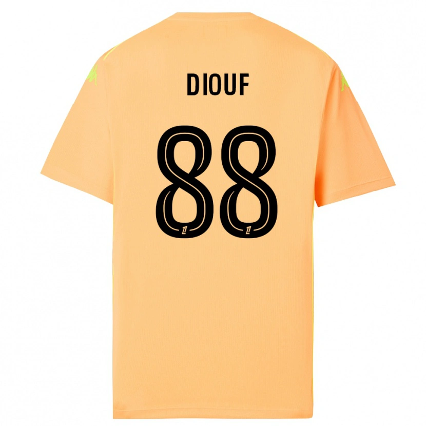 Danxen Women Yehvann Diouf #88 Light Orange Black Goalkeeper Jersey 2025/26 T-Shirt