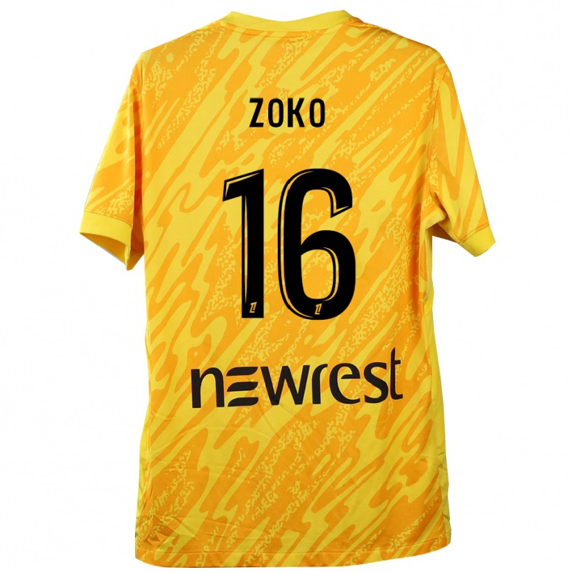 Danxen Women Nathan Zoko #16 Yellow Black Goalkeeper Jersey 2025/26 T-Shirt