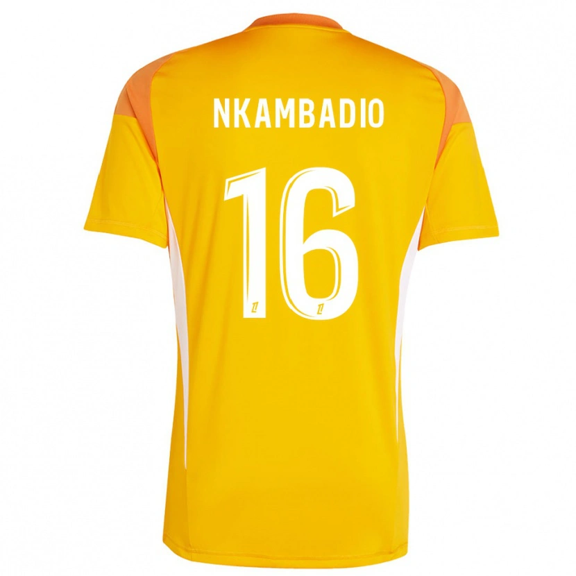 Danxen Women Obed Nkambadio #16 Light Orange White Goalkeeper Jersey 2025/26 T-Shirt