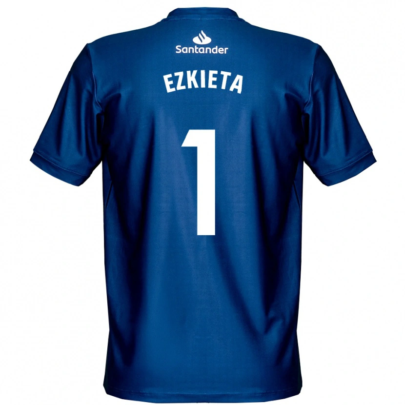 Danxen Women Jokin Ezkieta #1 Royal Blue White Goalkeeper Jersey 2025/26 T-Shirt